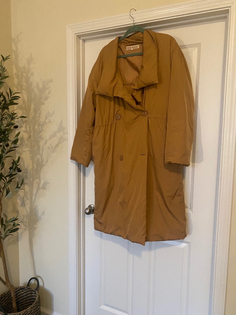 Tan Free People winter coat size medium